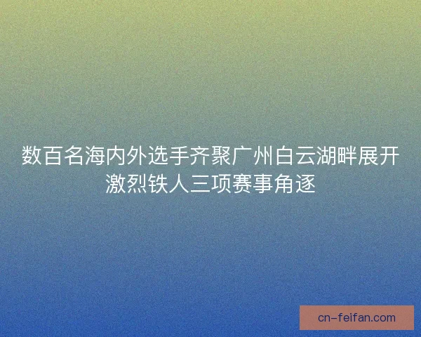 数百名海内外选手齐聚广州白云湖畔展开激烈铁人三项赛事角逐